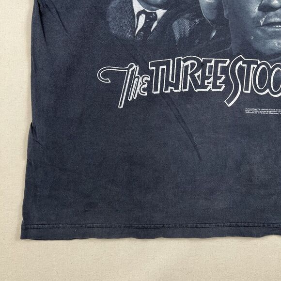 Vintage 90s The Three Stooges Shirt Men’s‎ XL Black Short Sleeve Tee - Picture 7 of 16